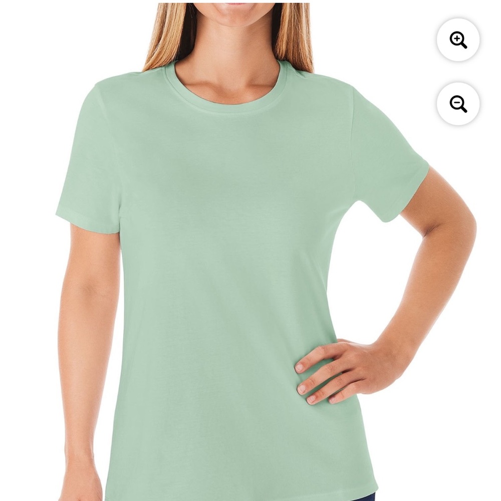 💚Member's Mark Women’s Light Green Crew Short Sleeve Tee Classic Fit Extra Large